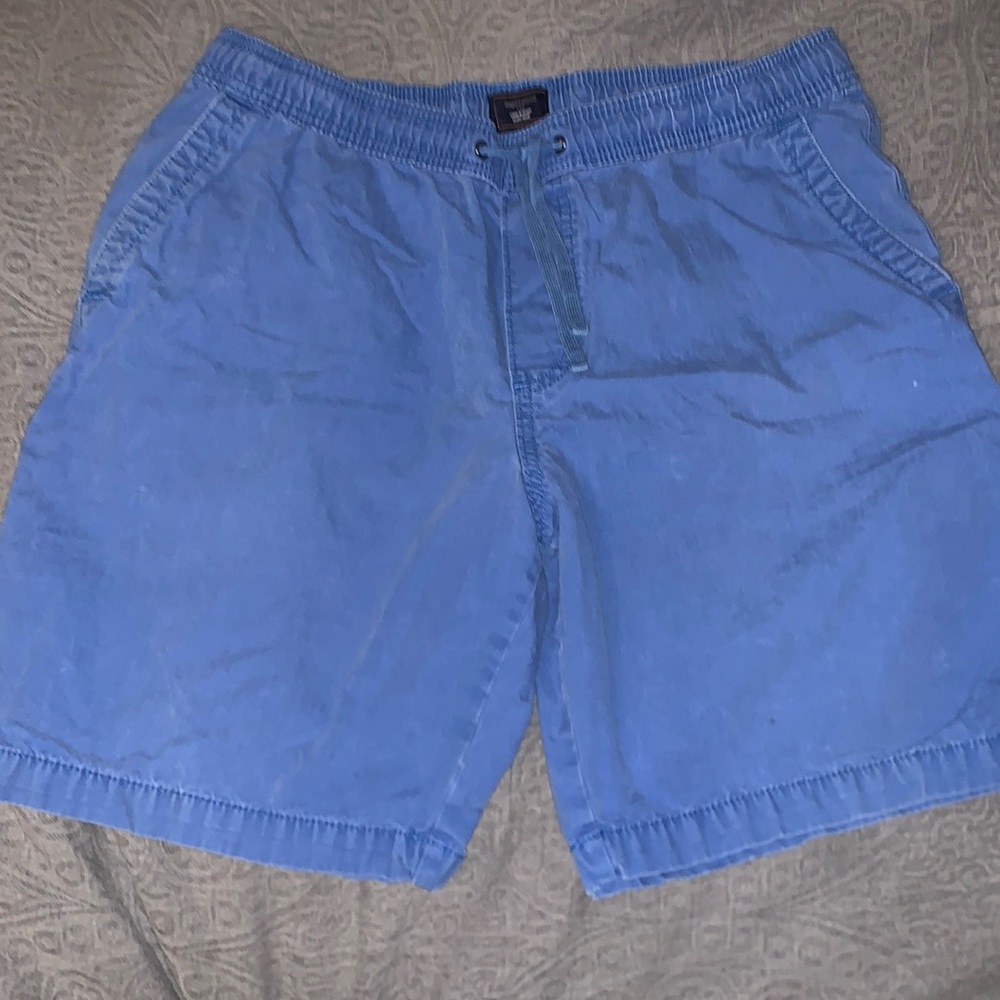 Gap Khakis Lived in Short Short Rode Flat Front Blue Shorts Mens Size L